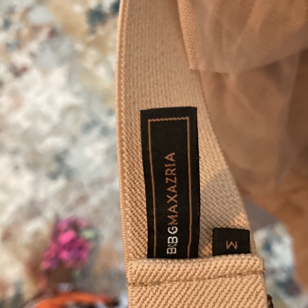Bcbgmaxazria Taupe Ruffle One-Shoulder Mini - Picture 10 of 10
